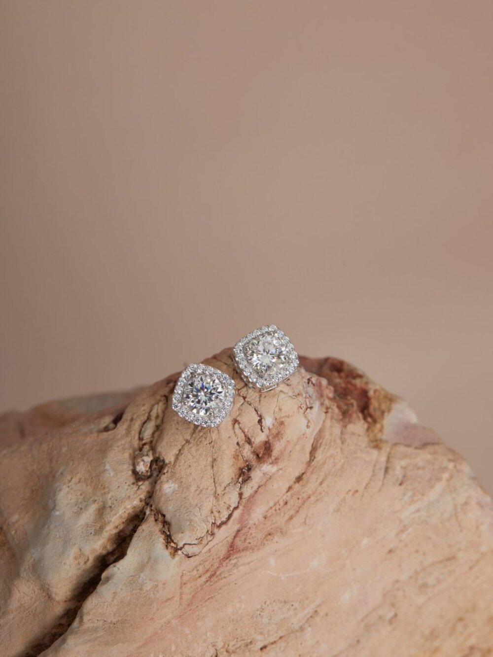 Museori Moissanite Halo Stud Earrings 925 Silver 0.5CT